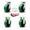 Service Caster 8 Inch Heavy Duty Green Poly on Cast Iron Caster Swivel Locks 2 Rigid SCC, 2PK SCC-KP92S830-PUR-GB-BSL-2-R-2 - alternate 7